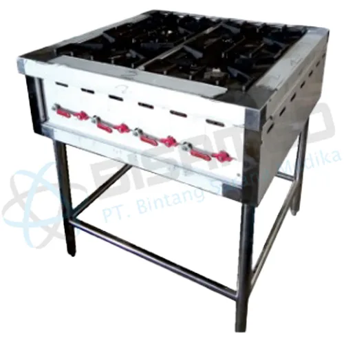 Kompor Gas Open Burner 4 Tungku HP
