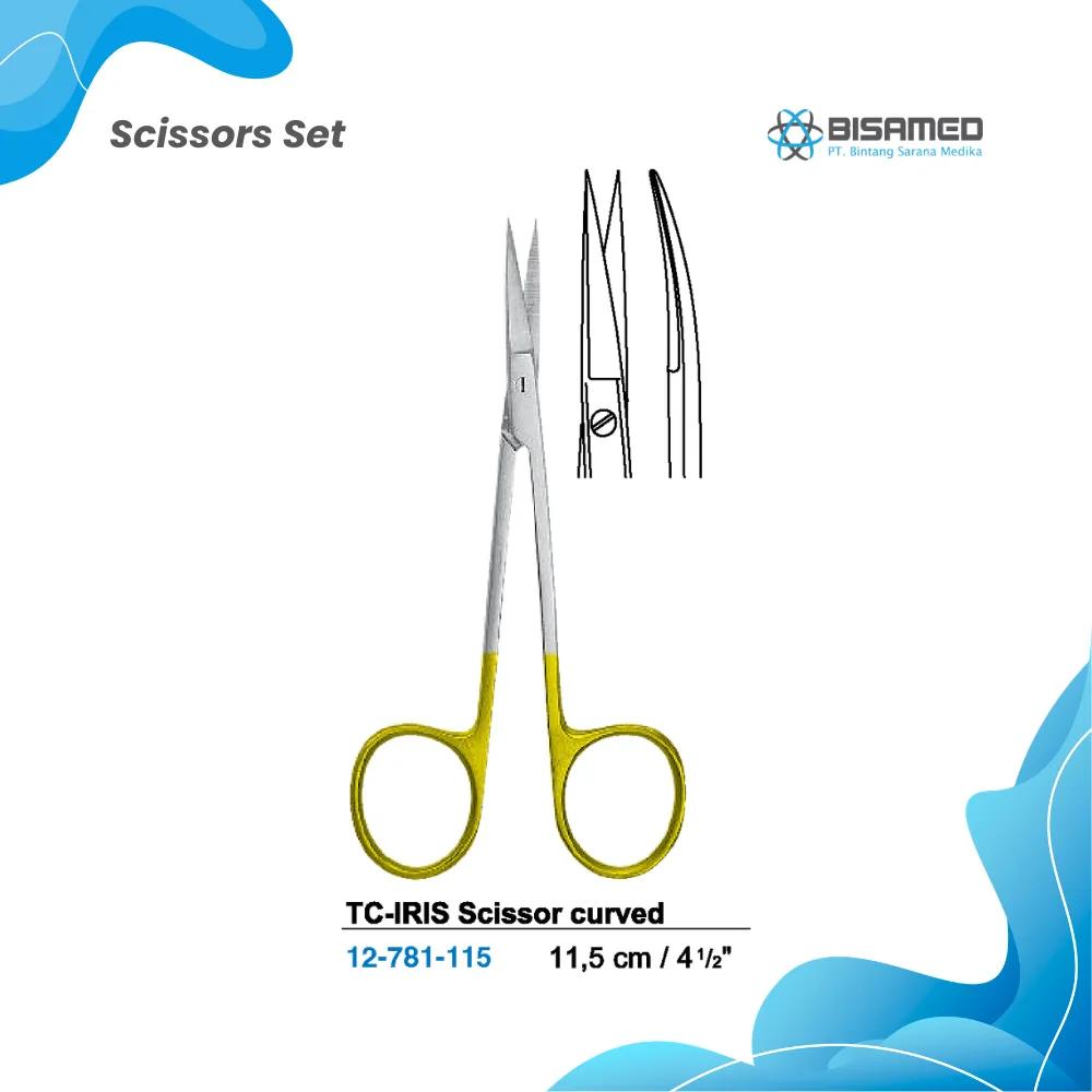 TC-IRIS Scissor curved 11,5 cm