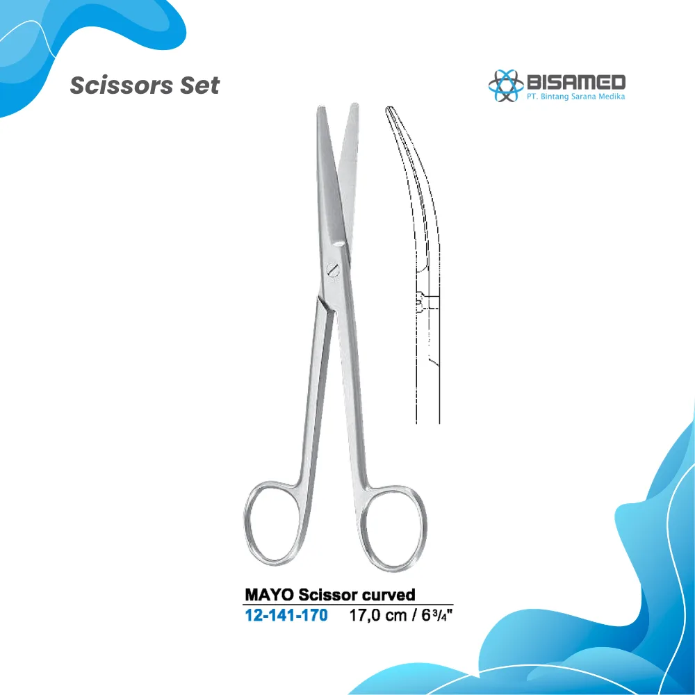 MAYO Scissors curved 17,0 cm