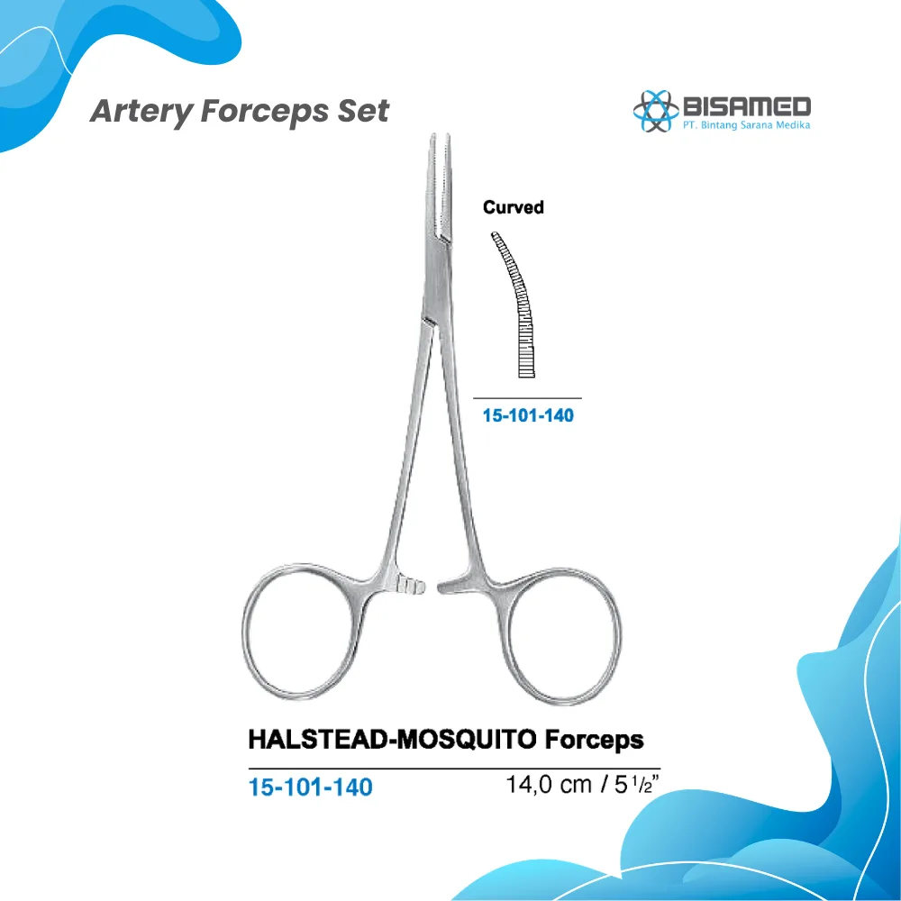 HALSTEAD-MOSQUITO Forceps curved  14,0 cm