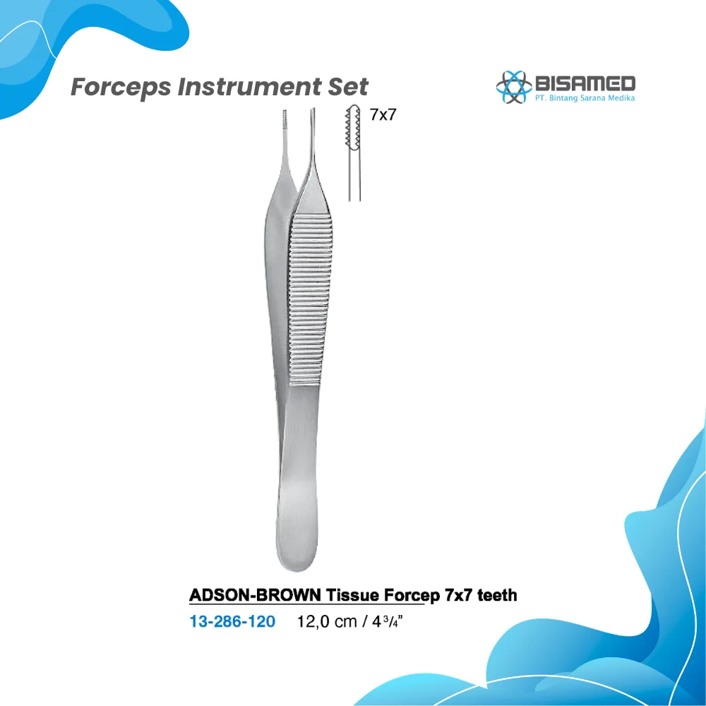 ADSON-BROWN Tissue Forcep 7x7 teeth   12,0 cm