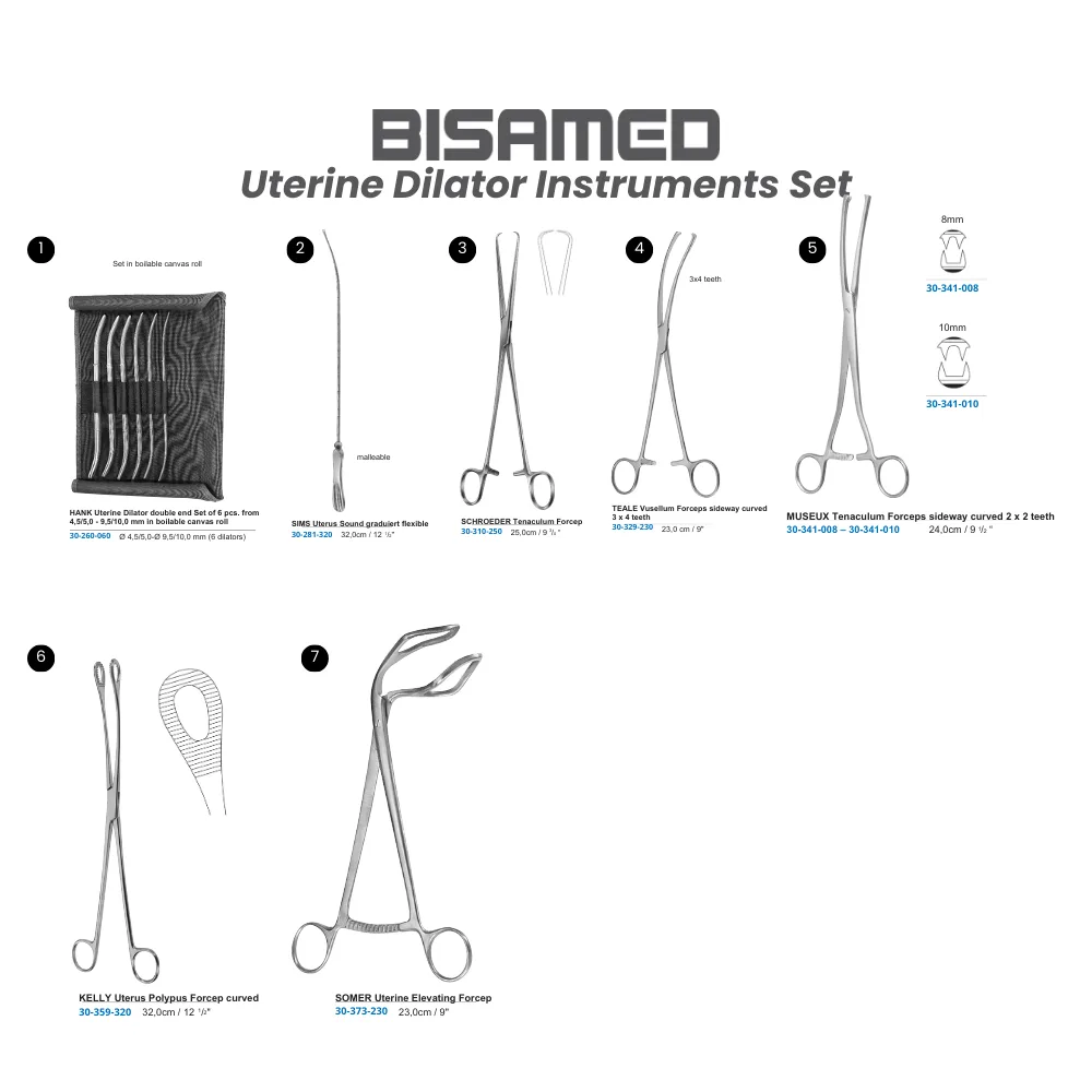 Uterine Dilator Instruments Set