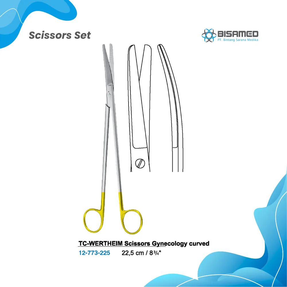 TC-WERTHEIM Scissors Gynecology curved 22,5 cm