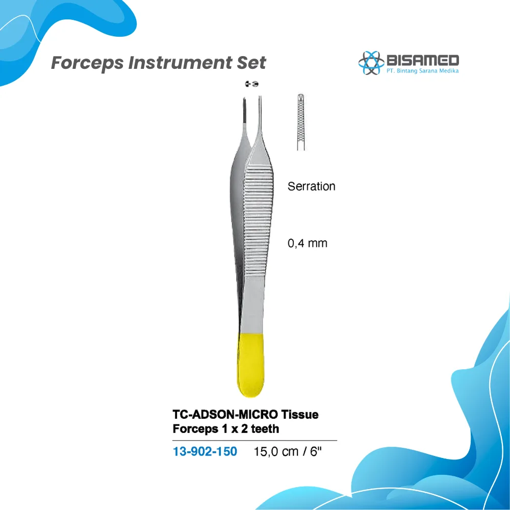 TC-ADSON-MICRO Tissue Forceps 1 x 2 teeth 15,0 cm