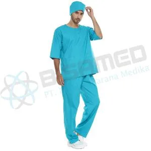 Baju Paramedis Linen, Leher Bulat